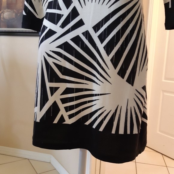 Papillon size medium sunburst geometric light knit round neck dress - Picture 5 of 10